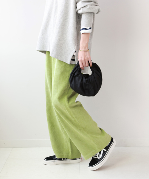 JOURNAL STANDARD relume（ジャーナルスタンダード　レリューム）の「コーデュロイセミワイドイージーパンツ（その他パンツ・レディース・ホワイト/チャコールグレー/ライトグリーン・FREE）」の22枚目の写真