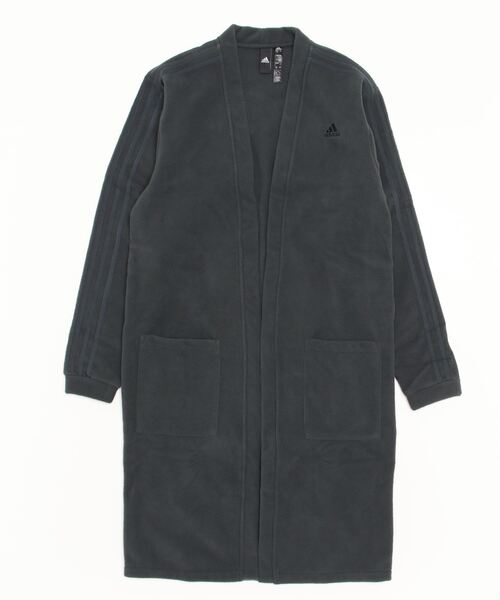 adidas（アディダス）の「アディダス adidas WLOUNGEロングカーディガン（カーディガン/ボレロ・レディース・スモークピンク/ブラック・XL/M/S/L）」の2枚目の写真