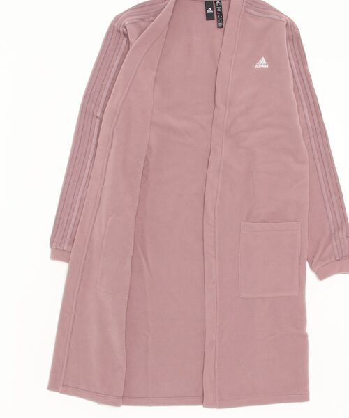 adidas（アディダス）の「アディダス adidas WLOUNGEロングカーディガン（カーディガン/ボレロ・レディース・スモークピンク/ブラック・XL/M/S/L）」の4枚目の写真