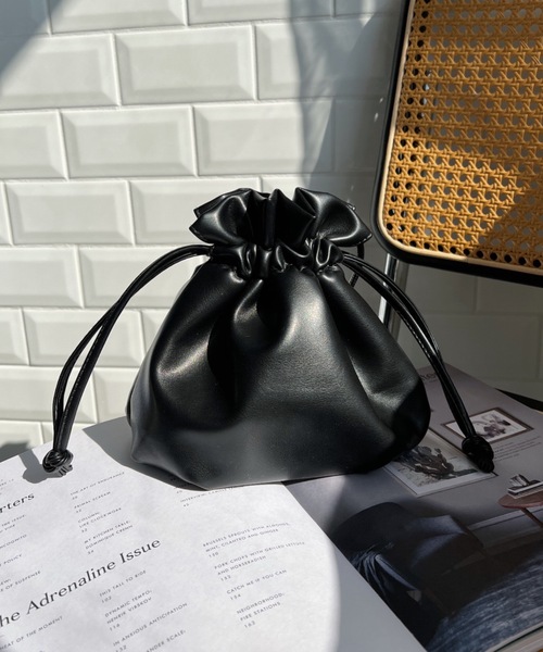 【関税込＆追跡】Loewe巾着 ミニ ショルダーバッグ セール】2WAY PU 巾着ミニショルダー（ショルダーバッグ