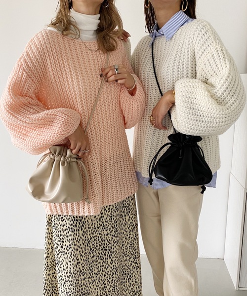 MYMOOD.(マイムード)の「2WAY PU 巾着ミニショルダー(ショルダーバッグ・レディース・ブラック/アイボリー/ピンクベージュ/シルバー・FREE)」の21枚目の写真