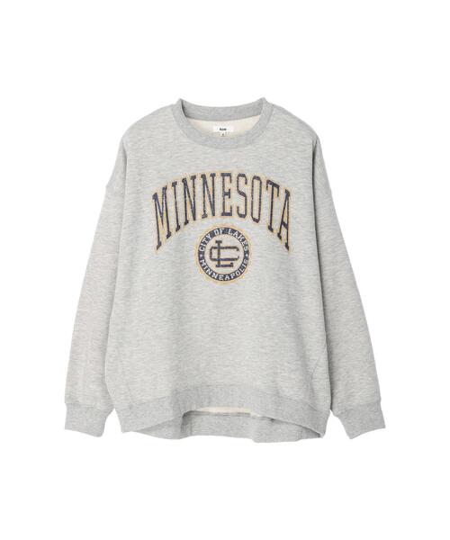 koe（コエ）の「【ユニセックス】MINNESOTA 裏起毛ビッグスウェットクルー（スウェット・レディース・ネイビー/グレー/ダークグリーン・L/XL/M）」の11枚目の写真