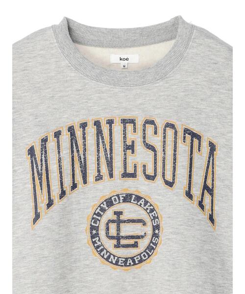 koe（コエ）の「【ユニセックス】MINNESOTA 裏起毛ビッグスウェットクルー（スウェット・レディース・ネイビー/グレー/ダークグリーン・L/XL/M）」の13枚目の写真