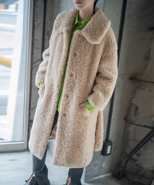 jakke（ジャッキー）の「KATRINA BELTED FAUX FUR COAT BISCUIT