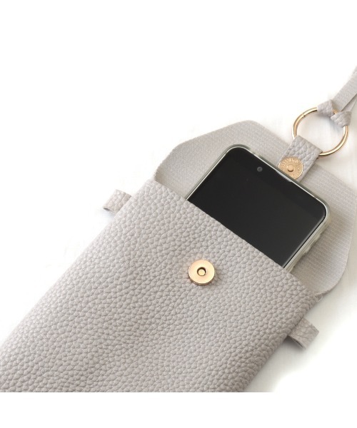 KAZZU SELECT(カッズセレクト)の「シボ感スマホポシェット&ショルダーバッグ(ショルダーバッグ・レディース・ネイビー/ピンク/グレー/ブラック/ワイン・ONE SIZE)」の14枚目の写真