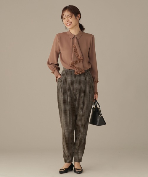 NANO universe（ナノユニバース）の「LB.03/スカーフヘムデザインブラウス（シャツ/ブラウス・レディース・ライトブラウン/ブラック/ホワイト・Ⅱ/Ⅰ）」の13枚目の写真