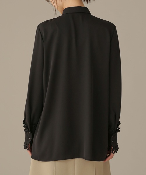 NANO universe（ナノユニバース）の「LB.03/スカーフヘムデザインブラウス（シャツ/ブラウス・レディース・ライトブラウン/ブラック/ホワイト・Ⅱ/Ⅰ）」の16枚目の写真