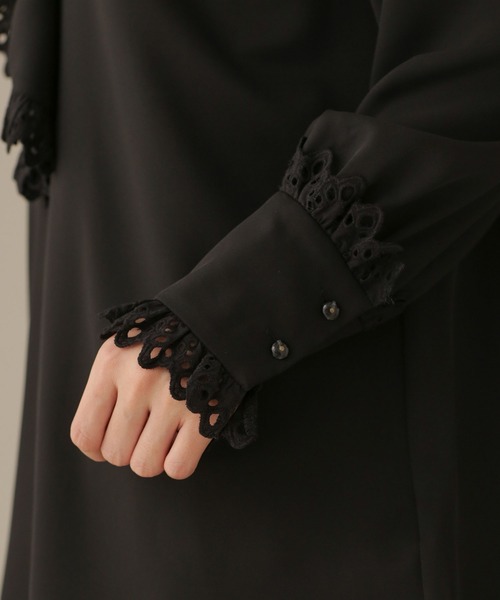 NANO universe（ナノユニバース）の「LB.03/スカーフヘムデザインブラウス（シャツ/ブラウス・レディース・ライトブラウン/ブラック/ホワイト・Ⅱ/Ⅰ）」の20枚目の写真