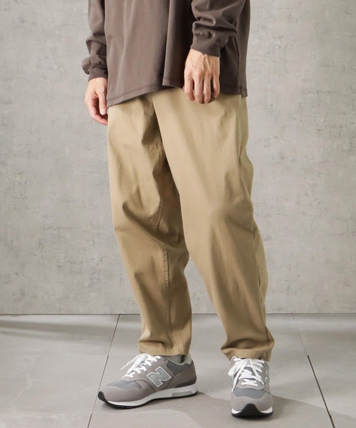 POWER TO THE PEOPLE（パワートゥーザピープル）の「MOVING PANTS 無地ツイルワイドパンツ（その他パンツ・メンズ・グリーン/ベージュ/ネイビー/カーキ/ブラック・M/L/XL）」の3枚目の写真