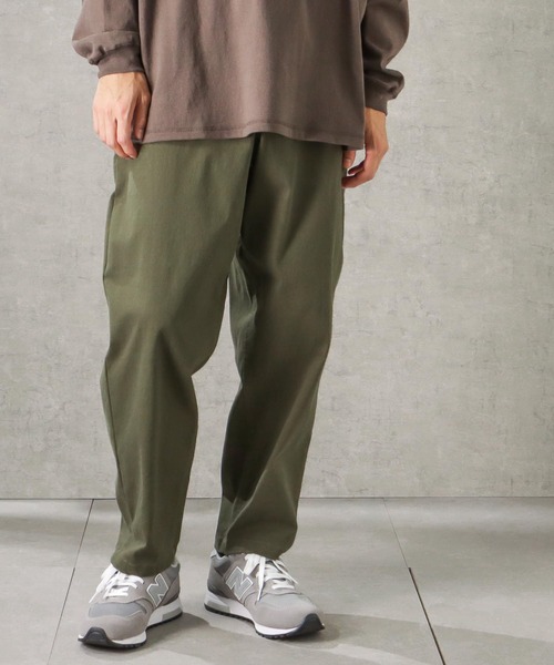 POWER TO THE PEOPLE（パワートゥーザピープル）の「MOVING PANTS 無地ツイルワイドパンツ（その他パンツ・メンズ・グリーン/ベージュ/ネイビー/カーキ/ブラック・M/L/XL）」の4枚目の写真