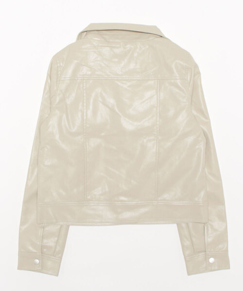 clear(クリア)の「フェイクレザーライダースジャケット(ライダースジャケット・レディース・ブラック/アイボリー/サックスブルー・F)」の21枚目の写真
