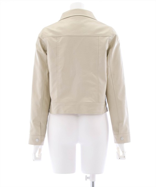 clear(クリア)の「フェイクレザーライダースジャケット(ライダースジャケット・レディース・ブラック/アイボリー/サックスブルー・F)」の7枚目の写真