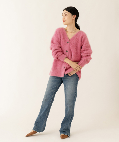 JOURNAL STANDARD◆FOX CASHMERE Vネックカーディガン/カシミア/BRW/無地/23-080-370-4260-3-0 FOX CASHMERE Vネックカーディガン | ジャーナルスタンダード