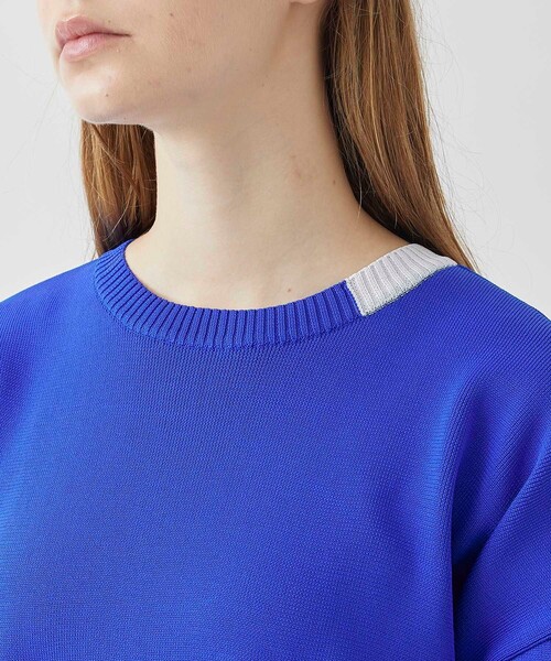 A + TOKYO（エープラストウキョウ）の「【洗える/軽量】ポイントカラーオーバーニットトップス（ニット/セーター・レディース・ブルー/ブラック/ラベンダー/イエロー/ベージュ・FREE）」の16枚目の写真