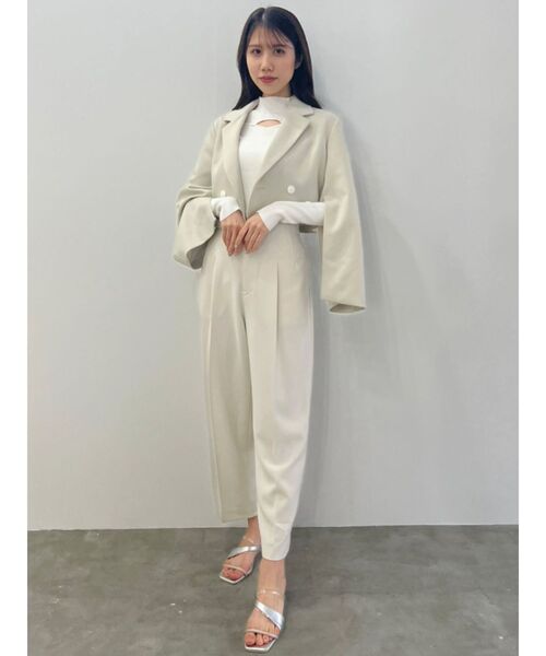 MERCURYDUO（マーキュリーデュオ）の「2wayレイヤード風リブニット（ニット/セーター・レディース・オフホワイト/ライトブルー/ブラック/パープル・FREE）」の20枚目の写真