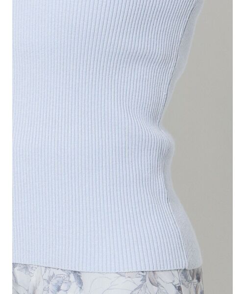 MERCURYDUO（マーキュリーデュオ）の「2wayレイヤード風リブニット（ニット/セーター・レディース・オフホワイト/ライトブルー/ブラック/パープル・FREE）」の9枚目の写真