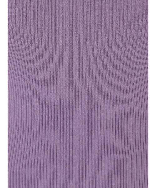 MERCURYDUO（マーキュリーデュオ）の「2wayレイヤード風リブニット（ニット/セーター・レディース・オフホワイト/ライトブルー/ブラック/パープル・FREE）」の14枚目の写真