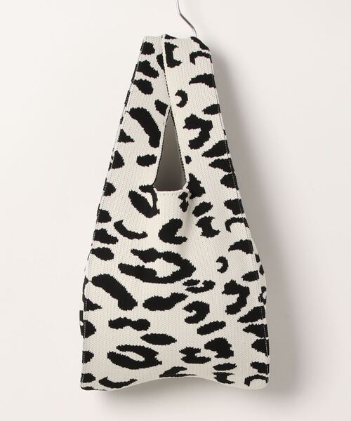 ap retro(アプレトロ)の「ジャガードニットマルシェバッグ(トートバッグ・レディース・ホワイト/ブラウン・FREE)」の8枚目の写真