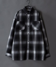 Oversize ombre check shirt/オーバーサイズ オンブレ チェック シャツ