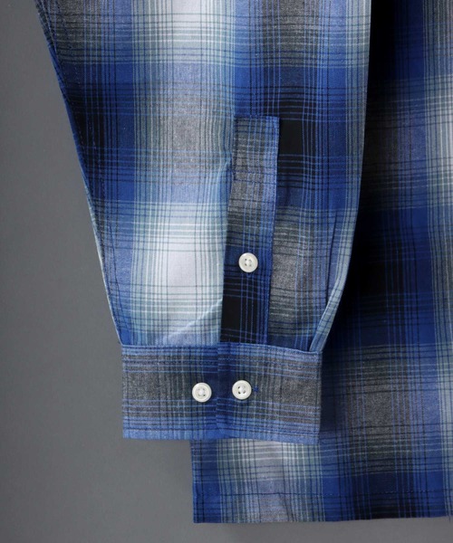 SITRY(シトリー)の「Oversize ombre check shirt/オーバーサイズ オンブレ チェック シャツ(シャツ/ブラウス・メンズ・ブルー/ホワイト/チャコールグレー/ブラウン/ホワイト系その他・M/L/LL)」の12枚目の写真