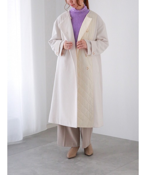 Te chichi（テチチ）の「シアータートルネックカットソー（Tシャツ/カットソー・レディース・チャコール/イエロー/パープル/グリーン/オフホワイト/ブルー・ﾌﾘ-）」の14枚目の写真