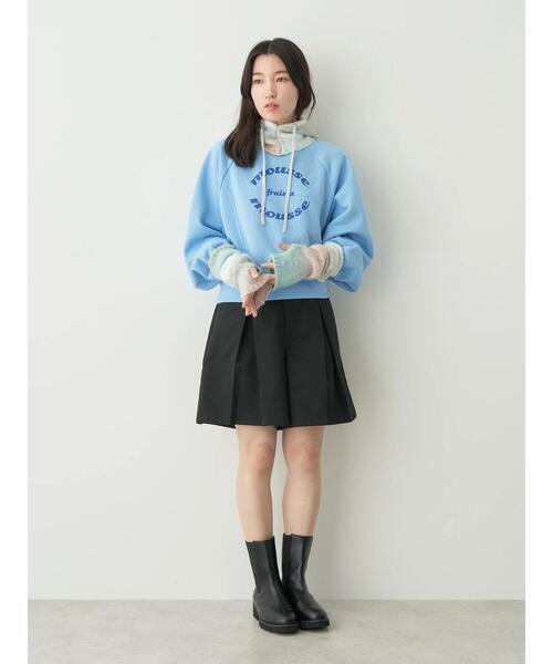 earth music&ecology（アースミュージックアンドエコロジー）の「グラデーションニットバラクラバフードキャップ（ニットキャップ/ビーニー・レディース・ライトブルー/ブラウン/パープル・FREE）」の15枚目の写真