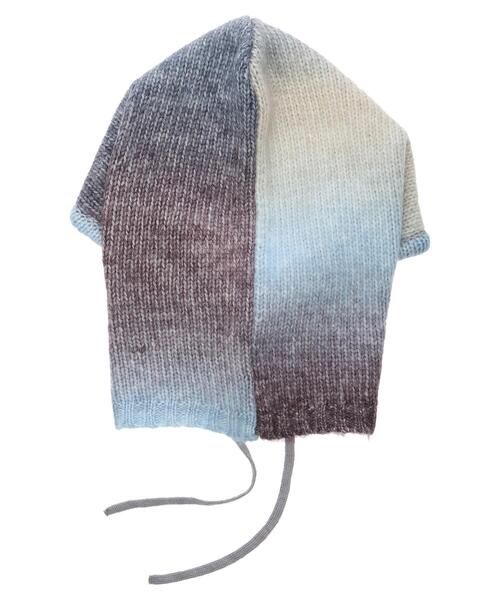 earth music&ecology（アースミュージックアンドエコロジー）の「グラデーションニットバラクラバフードキャップ（ニットキャップ/ビーニー・レディース・ライトブルー/ブラウン/パープル・FREE）」の21枚目の写真