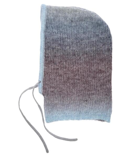 earth music&ecology（アースミュージックアンドエコロジー）の「グラデーションニットバラクラバフードキャップ（ニットキャップ/ビーニー・レディース・ライトブルー/ブラウン/パープル・FREE）」の22枚目の写真