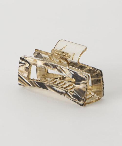 BEAUTY&YOUTH UNITED ARROWS（ビューティーアンドユースユナイテッドアローズ）の「マーブル スクエア ヘアクリップ（バレッタ/ヘアクリップ・レディース・ナチュラル/ブラウン・FREE）」の3枚目の写真