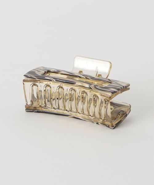 BEAUTY&YOUTH UNITED ARROWS（ビューティーアンドユースユナイテッドアローズ）の「マーブル スクエア ヘアクリップ（バレッタ/ヘアクリップ・レディース・ナチュラル/ブラウン・FREE）」の4枚目の写真