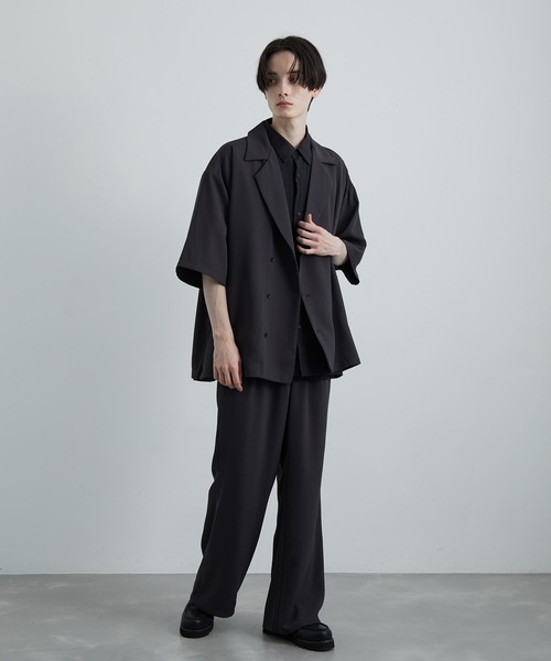 JUNRED(ジュンレッド)の「ライトドレスワイドフレアパンツ(スラックス・メンズ・ベージュ系その他2/スミクロ/ブラック・L/M/S)」の12枚目の写真