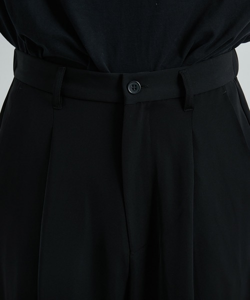 JUNRED(ジュンレッド)の「ライトドレスワイドフレアパンツ(スラックス・メンズ・ベージュ系その他2/スミクロ/ブラック・L/M/S)」の19枚目の写真