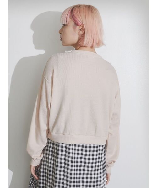 merry jenny（メリージェニー）の「logo embroideryワッフルカットソー（Tシャツ/カットソー・レディース・ピンク/ブルー/アイボリー・FREE）」の12枚目の写真