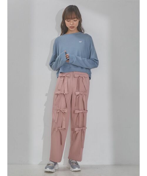 merry jenny（メリージェニー）の「logo embroideryワッフルカットソー（Tシャツ/カットソー・レディース・ピンク/ブルー/アイボリー・FREE）」の18枚目の写真