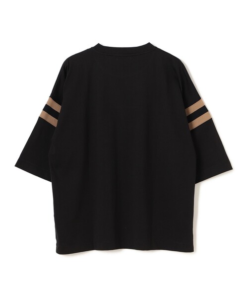 BEAMS LIGHTS（ビームスライツ）の「BEAMS LIGHTS / コットンレーヨン フットボールTシャツ（Tシャツ/カットソー・メンズ・ブラック/ホワイト/ラベンダー・SMALL/MEDIUM/LARGE）」の4枚目の写真