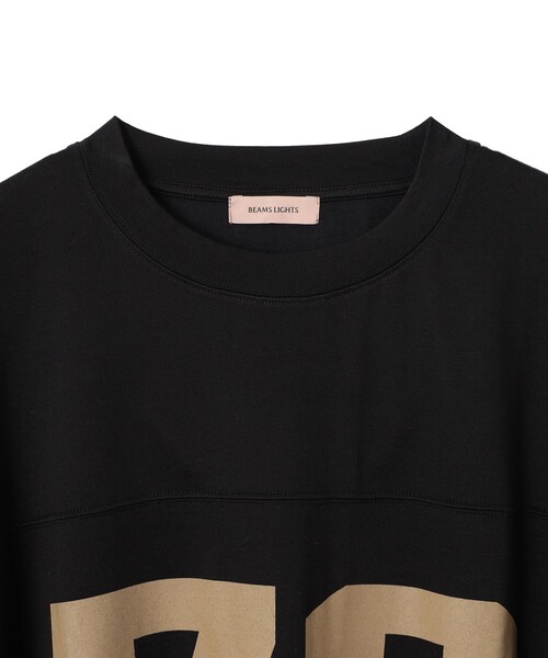 BEAMS LIGHTS（ビームスライツ）の「BEAMS LIGHTS / コットンレーヨン フットボールTシャツ（Tシャツ/カットソー・メンズ・ブラック/ホワイト/ラベンダー・SMALL/MEDIUM/LARGE）」の6枚目の写真