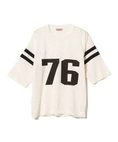 BEAMS LIGHTS（ビームスライツ）の「BEAMS LIGHTS / コットンレーヨン フットボールTシャツ（Tシャツ/カットソー・メンズ・ブラック/ホワイト/ラベンダー・SMALL/MEDIUM/LARGE）」の21枚目の写真