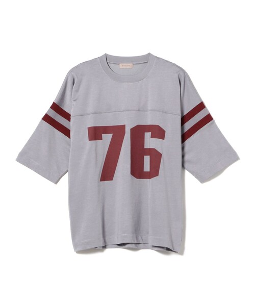 BEAMS LIGHTS（ビームスライツ）の「BEAMS LIGHTS / コットンレーヨン フットボールTシャツ（Tシャツ/カットソー・メンズ・ブラック/ホワイト/ラベンダー・SMALL/MEDIUM/LARGE）」の15枚目の写真