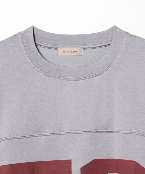 BEAMS LIGHTS（ビームスライツ）の「BEAMS LIGHTS / コットンレーヨン フットボールTシャツ（Tシャツ/カットソー・メンズ・ブラック/ホワイト/ラベンダー・SMALL/MEDIUM/LARGE）」の14枚目の写真