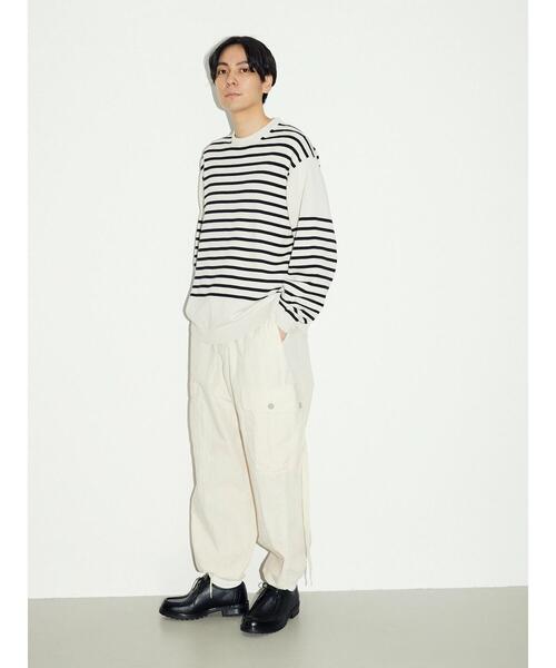 CRAFT STANDARD BOUTIQUE(クラフトスタンダードブティック)の「60/2 14Gコットンボーダーニット(ニット/セーター・メンズ・ホワイト系その他4/ブラック系その他4/ブルー系その他・L/LL/M)」の15枚目の写真