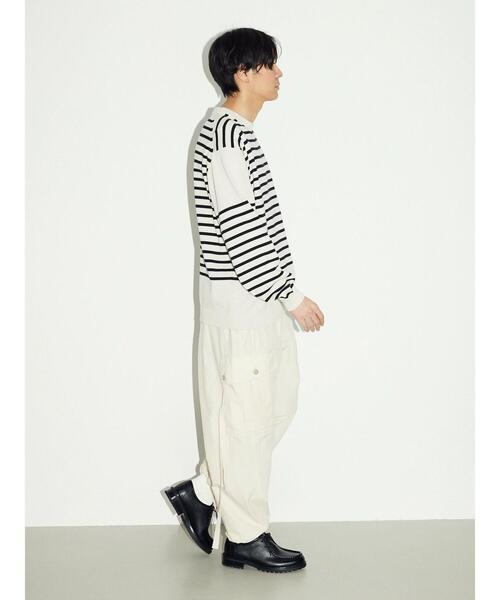 CRAFT STANDARD BOUTIQUE(クラフトスタンダードブティック)の「60/2 14Gコットンボーダーニット(ニット/セーター・メンズ・ホワイト系その他4/ブラック系その他4/ブルー系その他・L/LL/M)」の21枚目の写真