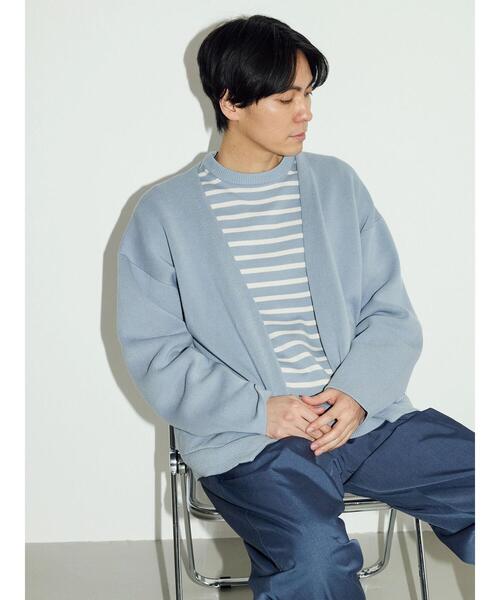 CRAFT STANDARD BOUTIQUE(クラフトスタンダードブティック)の「60/2 14Gコットンボーダーニット(ニット/セーター・メンズ・ホワイト系その他4/ブラック系その他4/ブルー系その他・L/LL/M)」の5枚目の写真