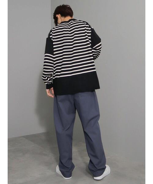 CRAFT STANDARD BOUTIQUE(クラフトスタンダードブティック)の「60/2 14Gコットンボーダーニット(ニット/セーター・メンズ・ホワイト系その他4/ブラック系その他4/ブルー系その他・L/LL/M)」の16枚目の写真