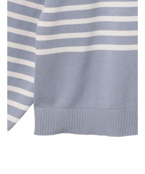 CRAFT STANDARD BOUTIQUE(クラフトスタンダードブティック)の「60/2 14Gコットンボーダーニット(ニット/セーター・メンズ・ホワイト系その他4/ブラック系その他4/ブルー系その他・L/LL/M)」の14枚目の写真