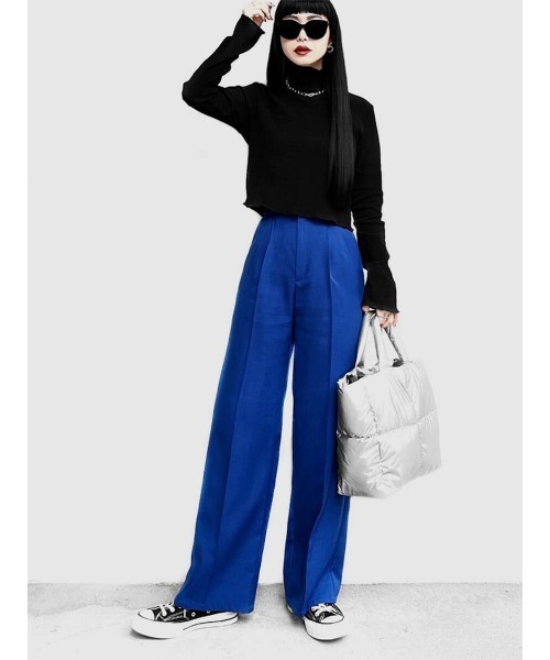 LVEU.（ラブユ.）の「Sheer high neck washer tops(Ai select) / シアーハイネックワッシャートップス（Tシャツ/カットソー・レディース・ホワイト/ブラック・FREE）」の10枚目の写真