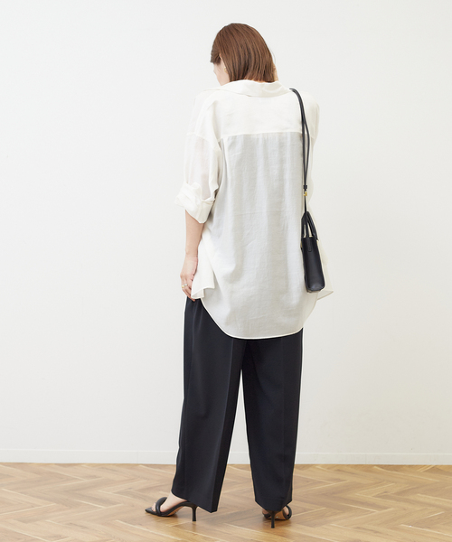 journal standard L'essage(ジャーナルスタンダードレサージュ)の「ライトトロサスペンダーパンツ(サロペット/オーバーオール・レディース・グレー/ブラック・36/38)」の4枚目の写真