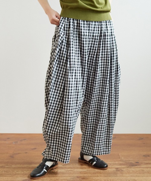 bulle de savon（ビュルデサボン）の「gingham balloonパンツ（その他