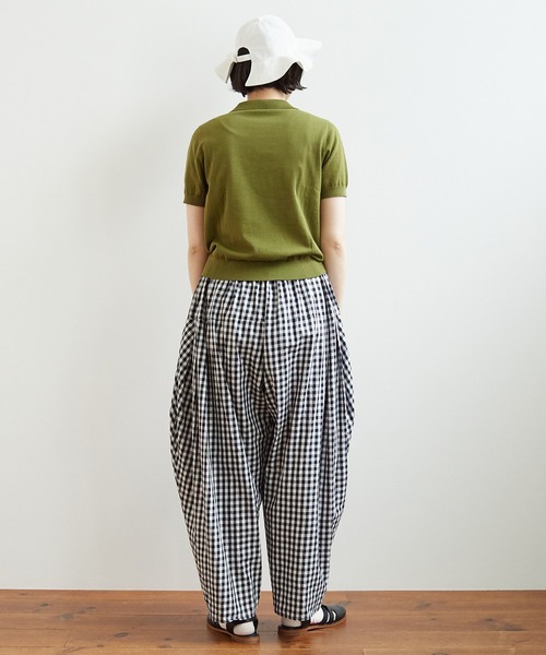 bulle de savon（ビュルデサボン）の「gingham balloonパンツ