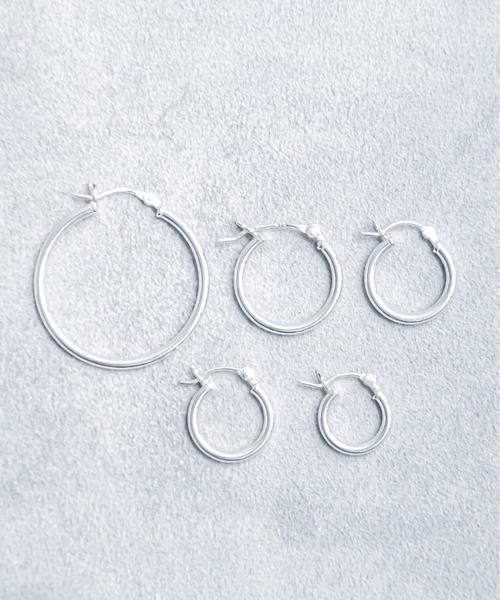 And A（アンドエー）の「And A アンドエー / hoop pierce フープピアス（シルバ－925）（ピアス（両耳用）・メンズ・シルバー・28）」の8枚目の写真