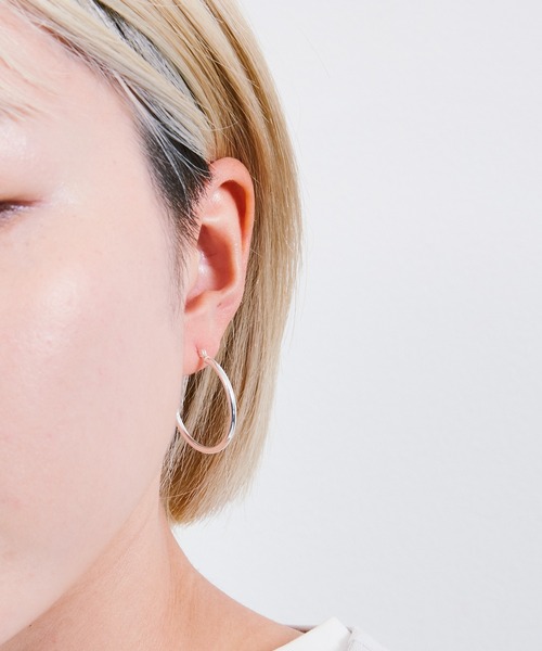 And A（アンドエー）の「And A アンドエー / hoop pierce フープピアス（シルバ－925）（ピアス（両耳用）・メンズ・シルバー・28）」の10枚目の写真